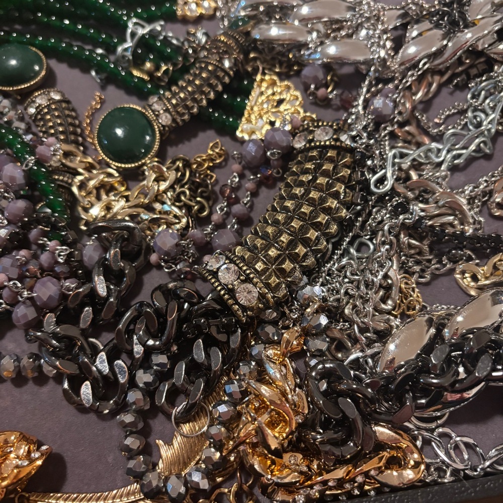 Jewelry Making Lot - Mixed Beads, Chains - Costume Jewelry Lot